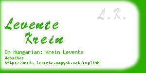 levente krein business card